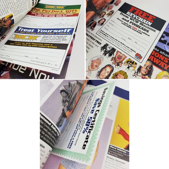 WCW Magazine VTG Dec. 1999 Ric Flair Outsiders Goldberg Bret Hart Posters Unread - Picture 7 of 10